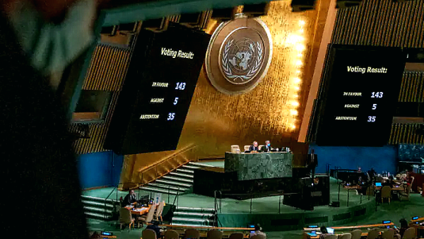 UN General Assembly condemns Russia ‘illegal annexation’ of Ukraine land