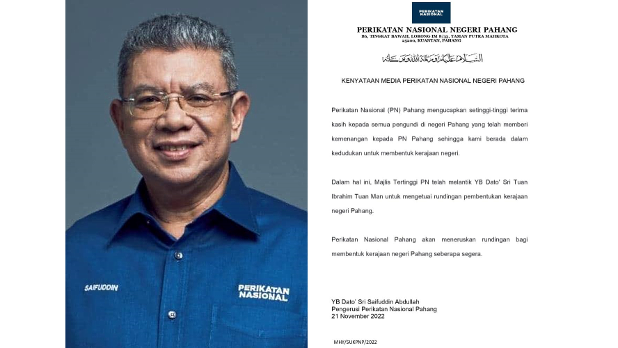 PN, BN have met over Pahang govt