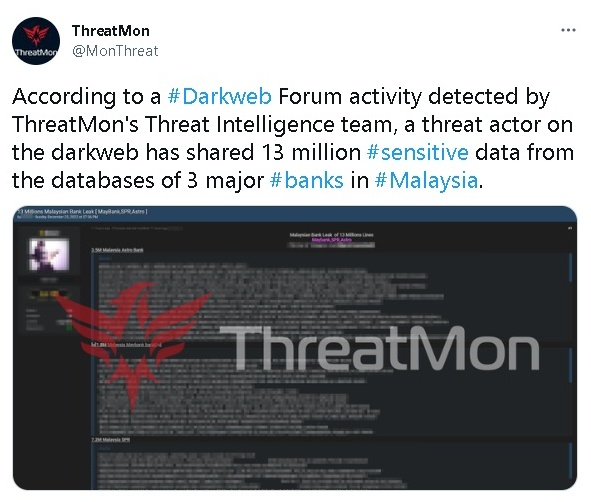 传马来亚银行 反贪会及ASTRO 1300万用户个资外泄 法米：立刻查！