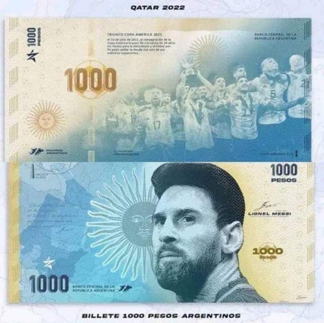 将发行梅西头像纪念纸钞？  阿根廷央行：假消息