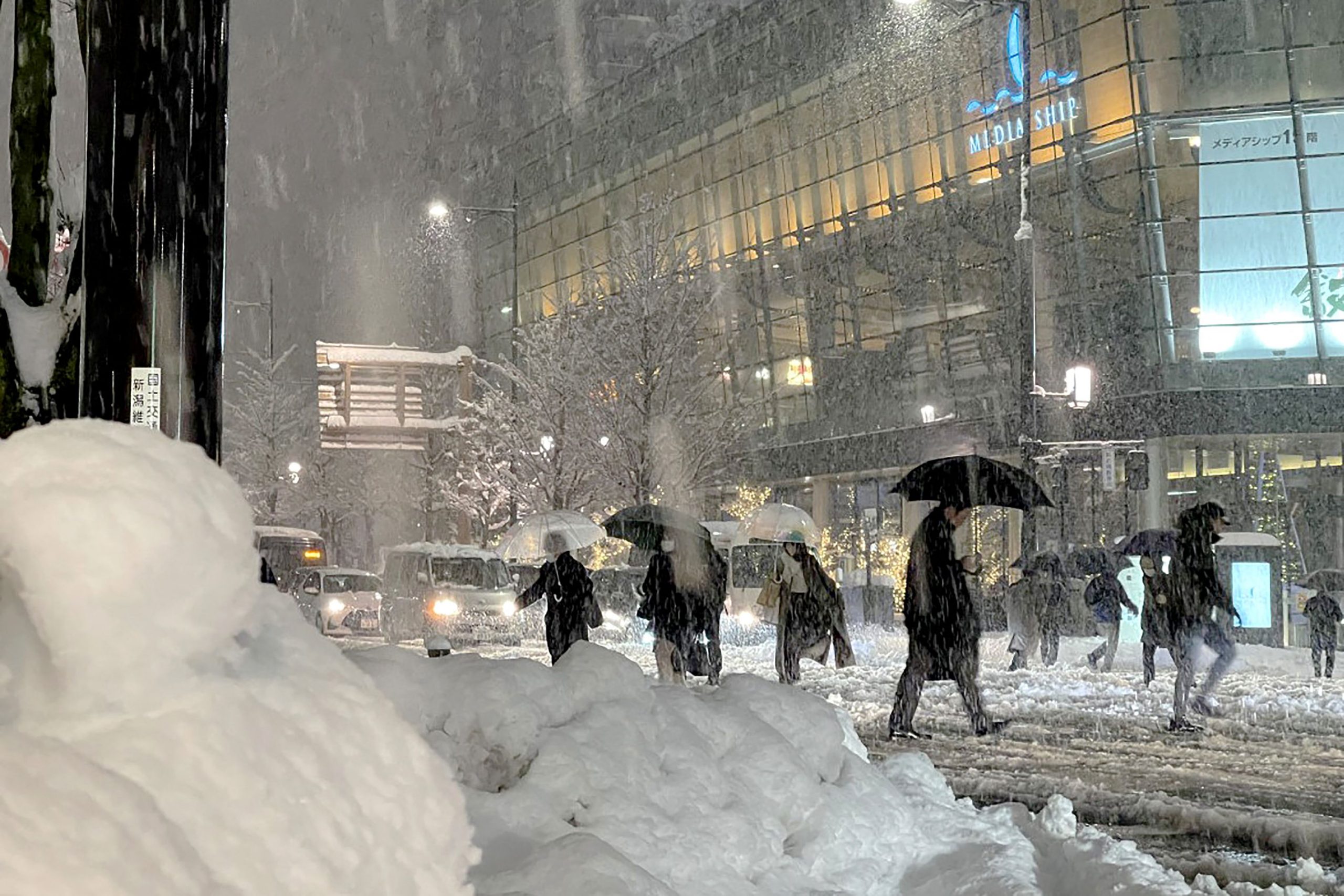 看世界／日本多地降暴雪 交通通信受影响