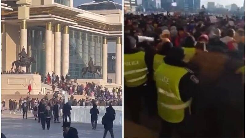 蒙古爆大规模示威！ 抗议者试图冲进“国家宫”