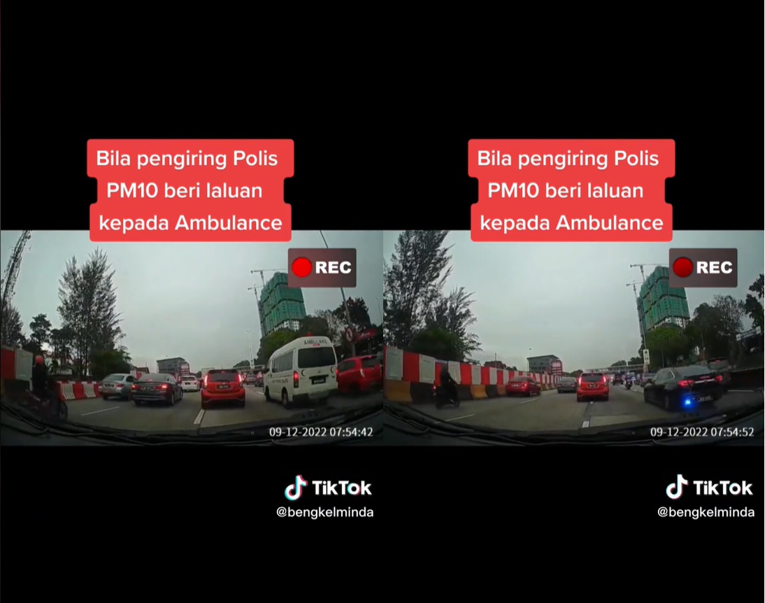 视频 | 首相车队为救护车开路先行！网民赞安华：终于有VVIP肯让路