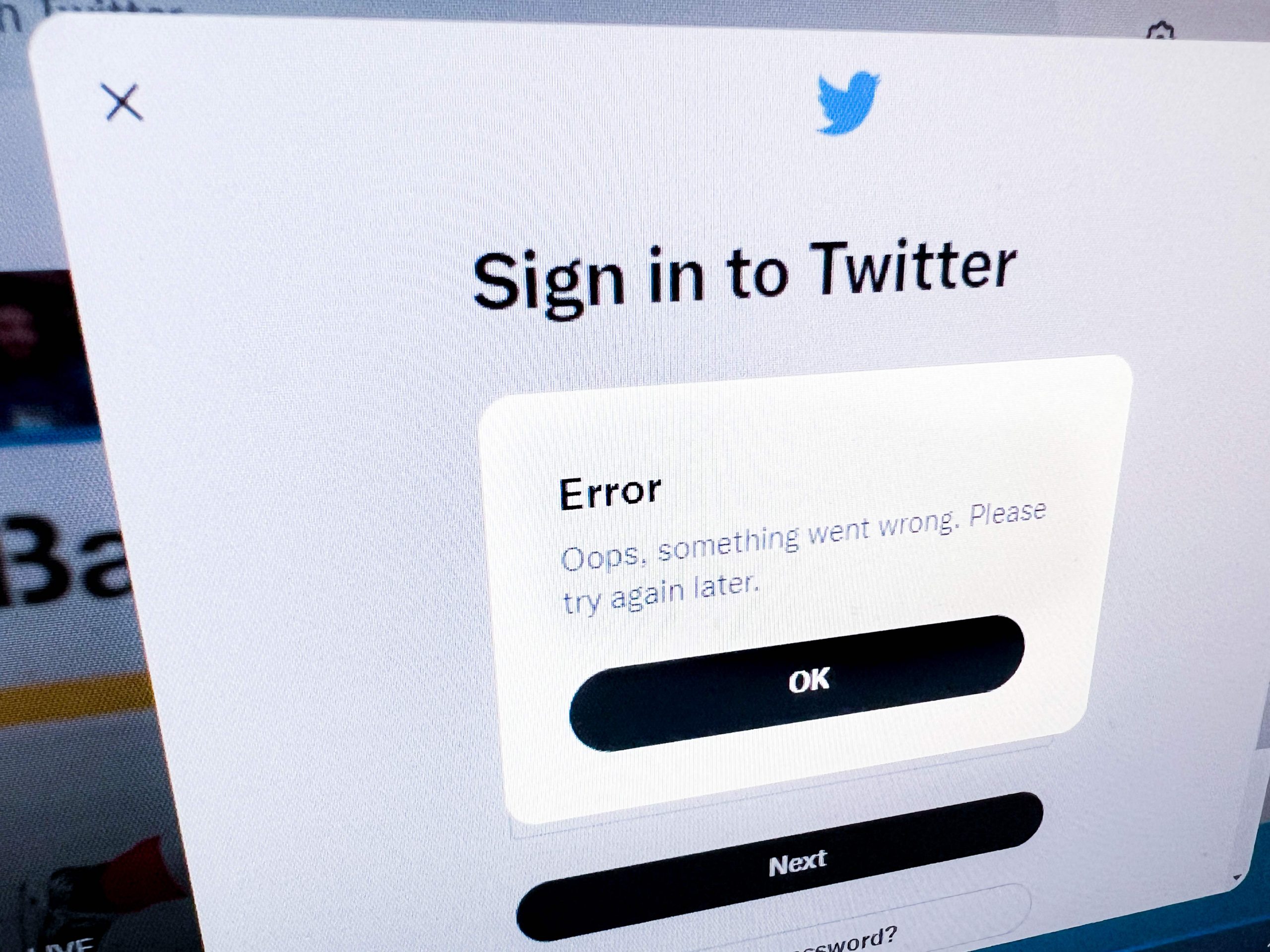 逾万名推特用户通报平台出现故障