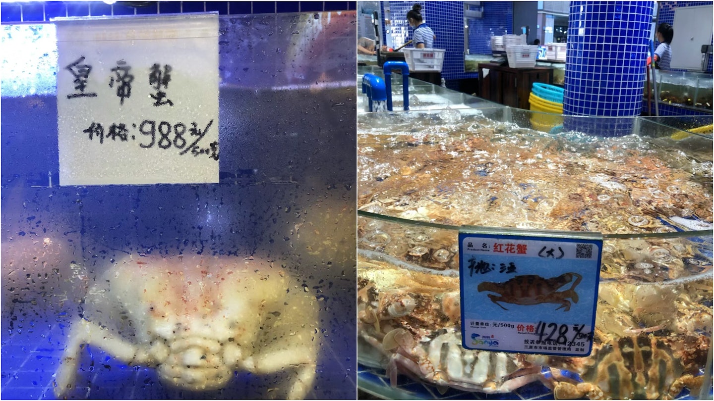 三亚海鲜超市售天价花蟹龙虾疑宰客
