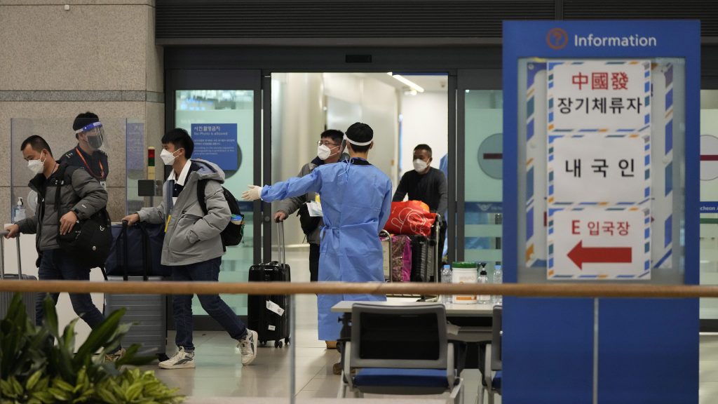 从韩直飞的入境旅客   传中方要求接受落地检测