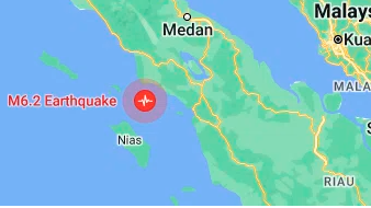 印尼苏门答腊海域发生6.2级强震
