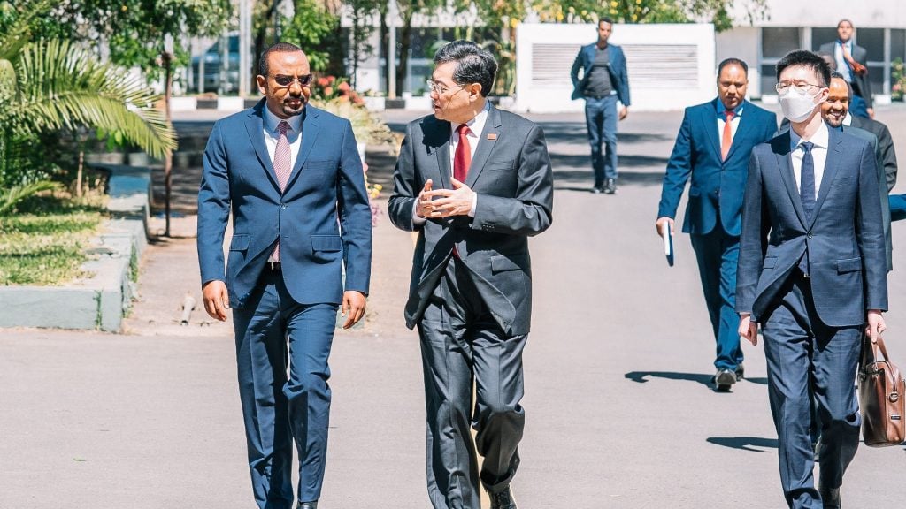 秦刚抵非洲之行首站　晤埃塞俄比亚总理