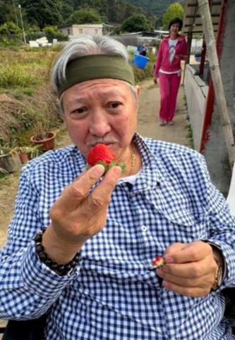 洪金宝71岁生日  坐轮椅偕家人摘草莓 