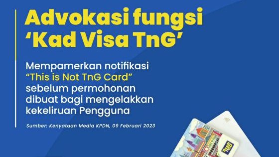 【科技简讯】提醒“这不是TNG卡” Touch’n Go Visa不改名