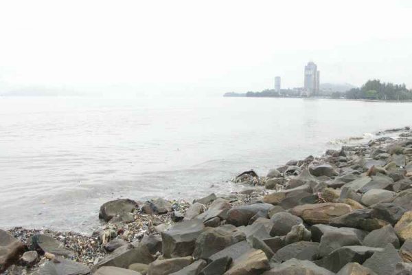 里卡士湾一带每日都有大量垃圾被海浪卷上岸，就算没有红潮现象，相信海水也已不适合民众进行海浴。 