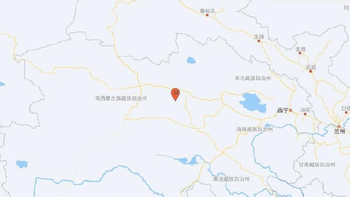 中国青海省4.9级地震 震源深度10公里