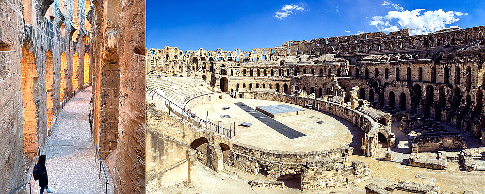 Built in 238 AD, the Amphitheater of El Jem was one of the three major amphitheaters and a highly significant colosseum in the Roman empire. It was named a Unesco world heritage site in 1996.