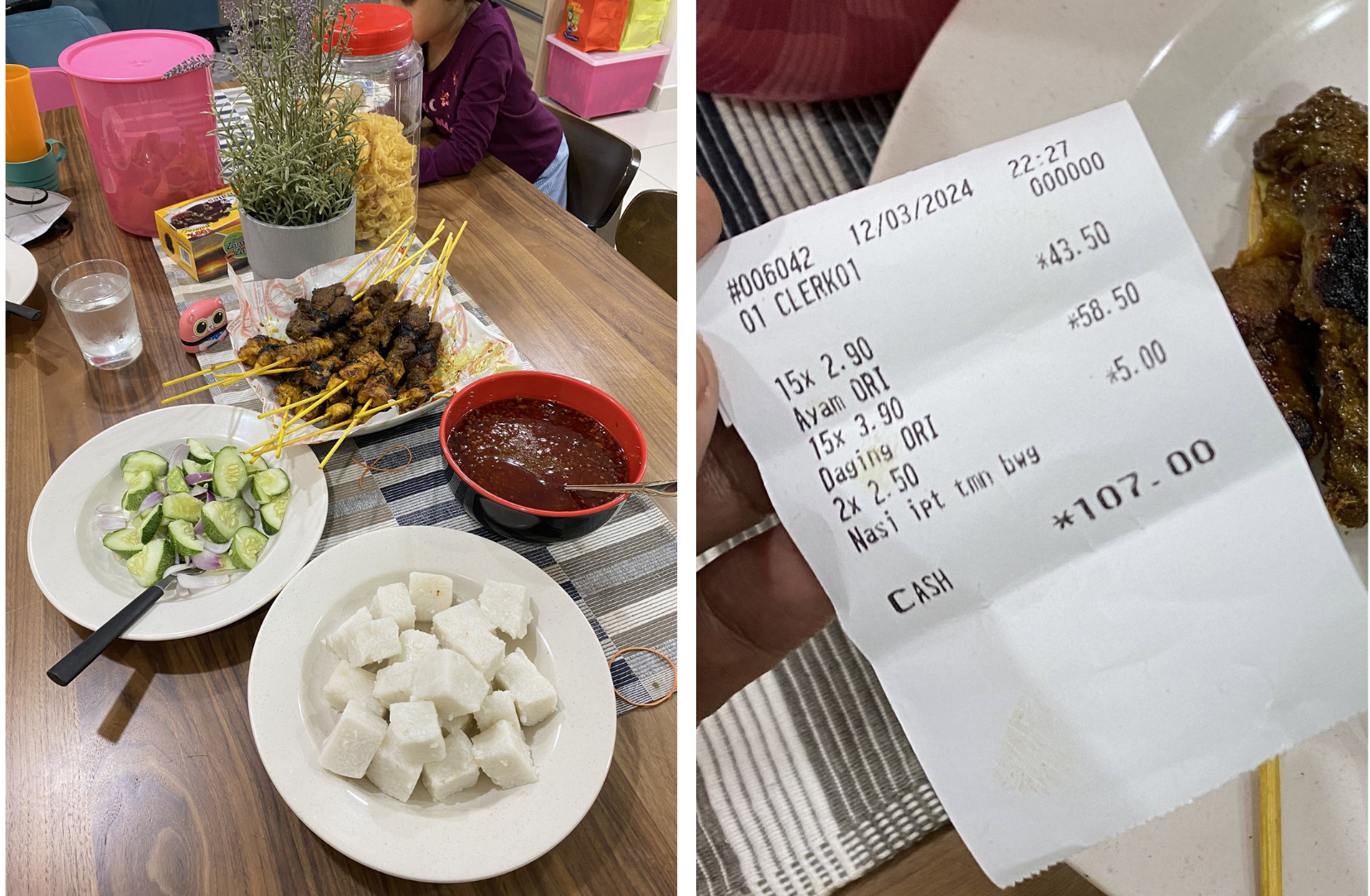 30串沙爹RM107顾客问“KL正常价”？·网民：我买30串+饮料才RM49