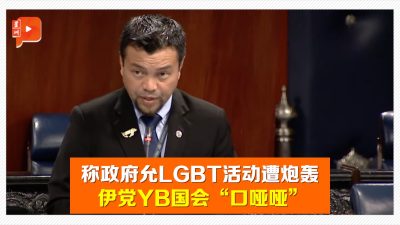 称政府允LGBT活动 伊党YB遭群起炮轰撤言论