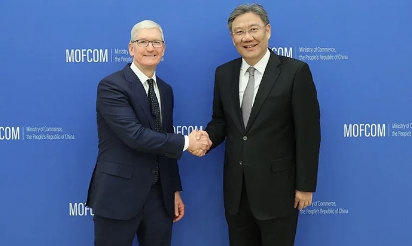 中国商务部长晤库克  愿提供苹果等外企良好环境/主 