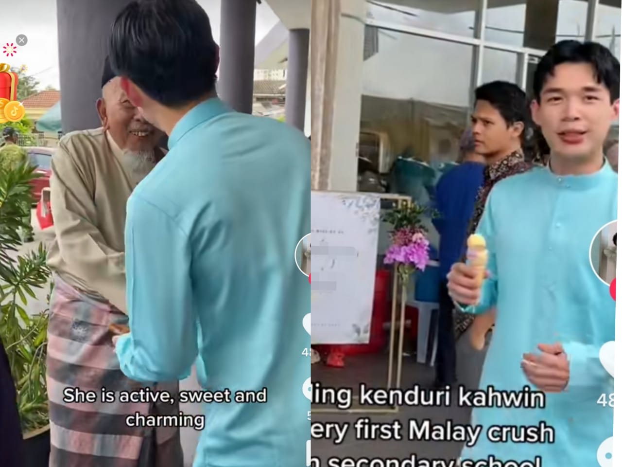 华裔男出席婚礼送上祝福·“她是第一位让我心动的马来女子”