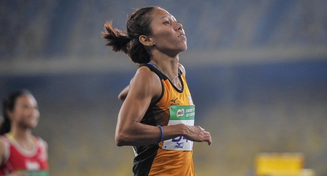 吉隆坡田径赛|女100公尺11.74秒摘金  胡丝妮雅为征东运添信心