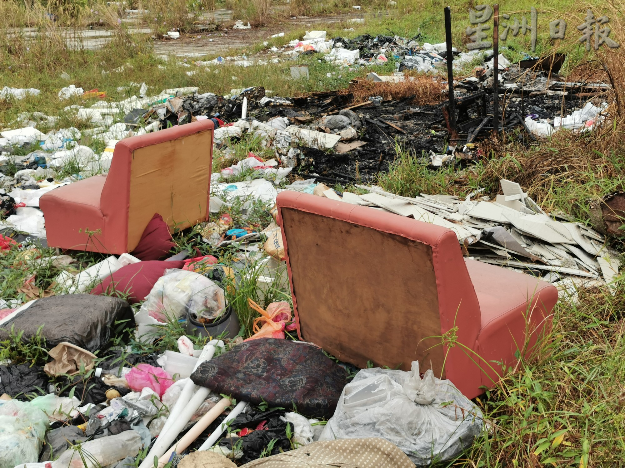 **已签发**柔：封面：【民生特工队】：峇巴力亚末路旁遍布垃圾，居民忧变垃圾场