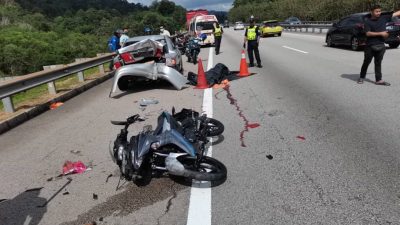摩托车撞上停紧急车道车   骑士头部受创当场丧命
