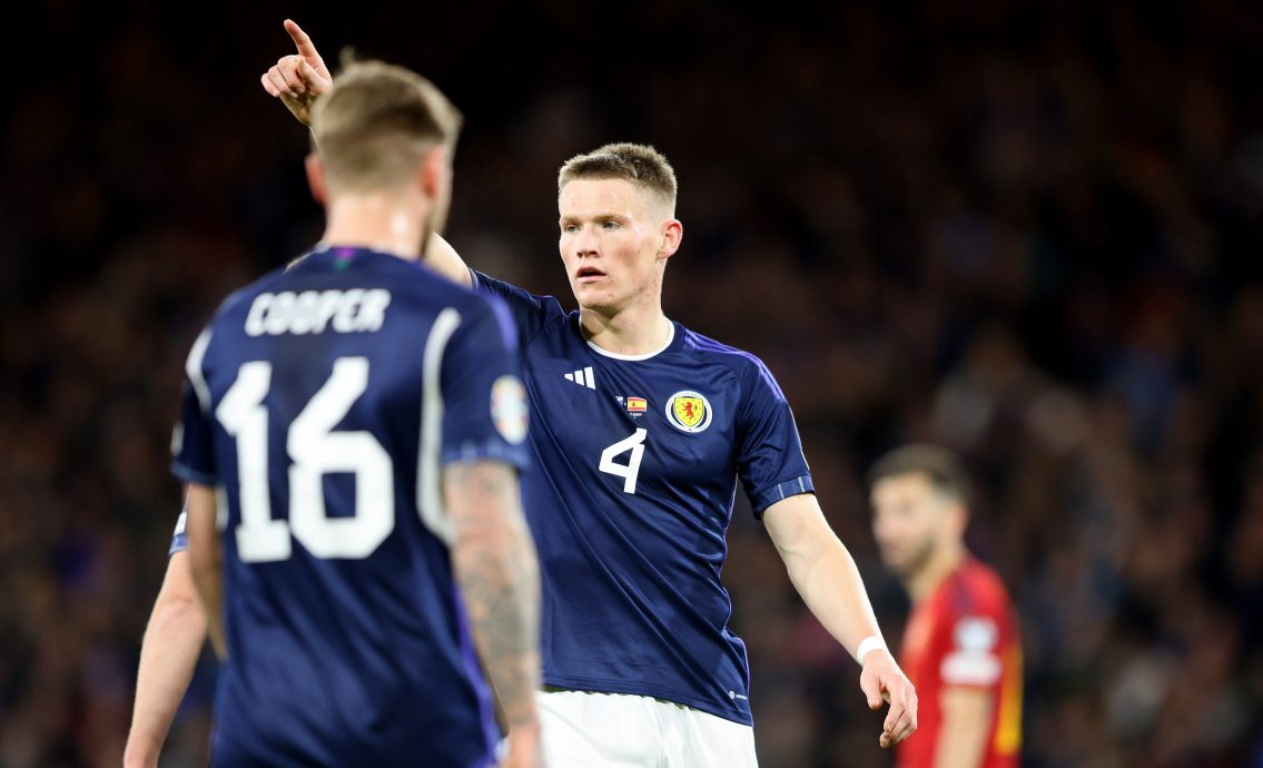 欧洲杯入选赛| 麦克托米奈梅开二度  苏格兰爆冷挫西班牙