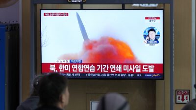 韩军方：朝鲜发射多枚巡航导弹