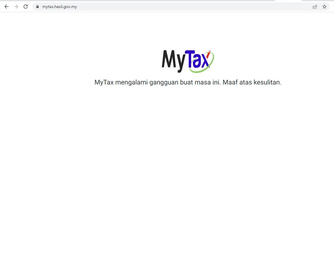 首日电子报税 MyTax网站系统故障！