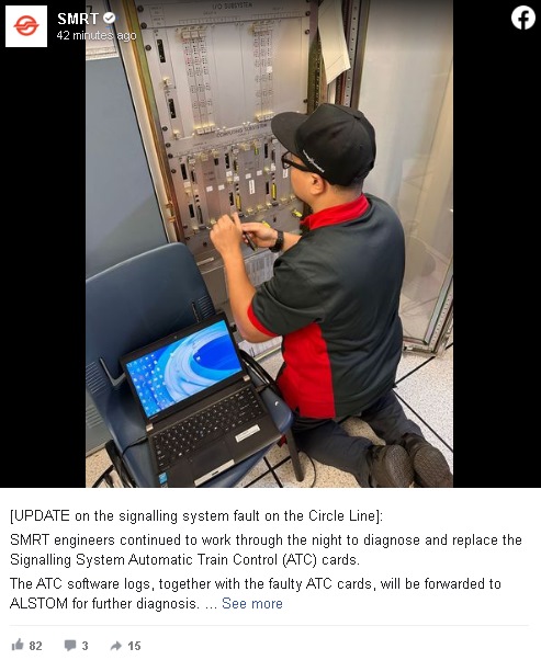 *已签发*柔：狮城二三事：狮城地铁环线信号系统故障 工程师连夜检查修复