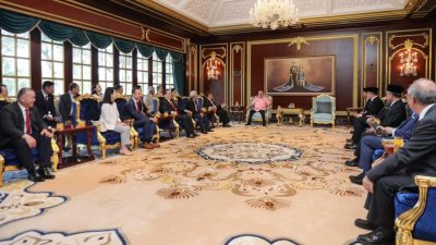 新加坡中华总商会代表团访柔苏丹 大臣：访团实力雄厚