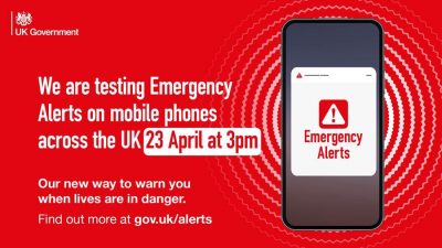 英国首测紧急警报系统 百万支手机同步发声响