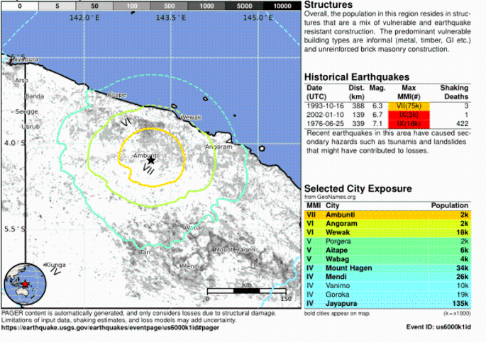 看世界／巴布亚纽几内亚7.0强震 不稳定地层松动恐致灾