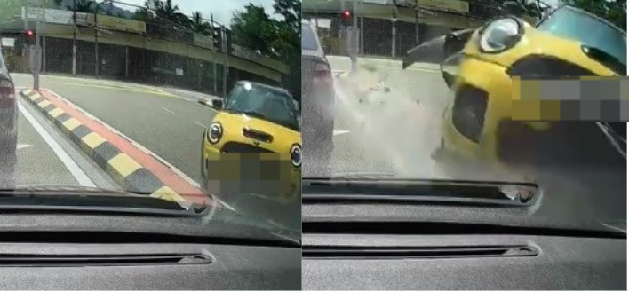  视频|狮城司机看Waze直撞两车视频太惊人 车主：以为要死了