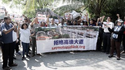 “我们也反对PJD Link”  金銮镇逾百居民和平请愿