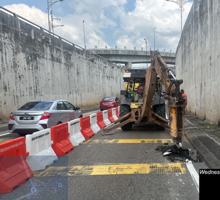 **已签发**柔：第三版头条：【特稿】：士乃隧道路段关闭右车道施工致交通拥堵，民众受促采替代路免陷车龙