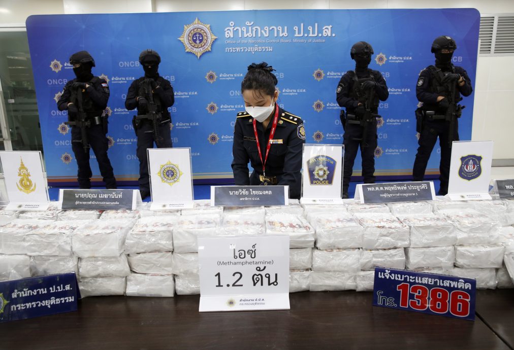 抵往大马前  泰国警方缴获1200公斤冰毒