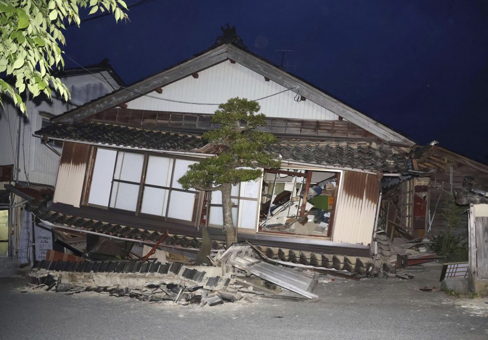 日本石川县能登半岛再地震　达5.8级