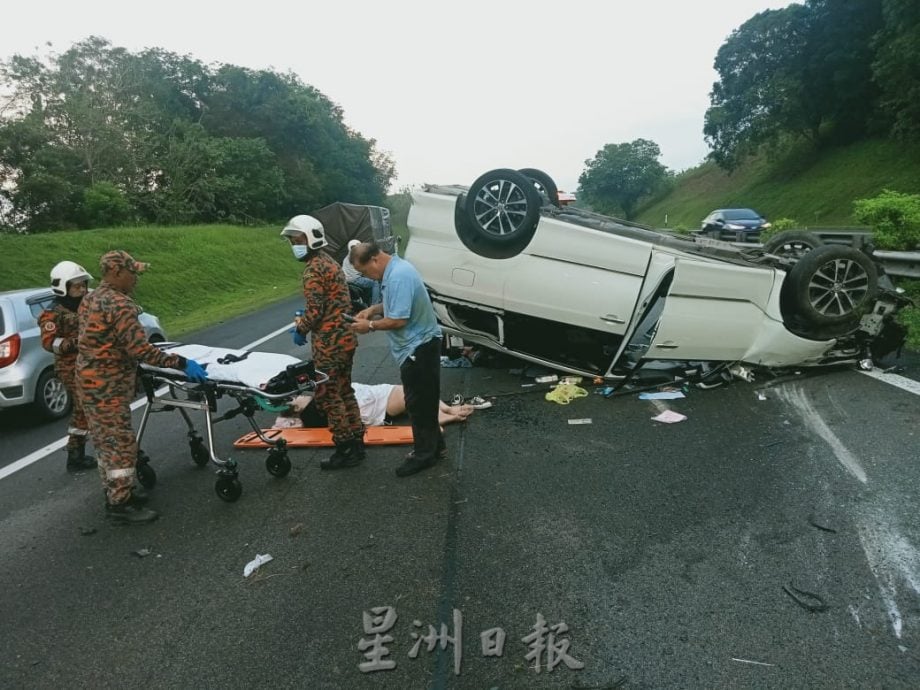 （古城第七版主文）新加坡游客清早开车北上云顶车祸，一本地男子惨死