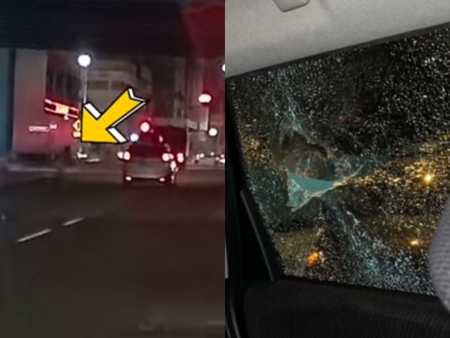 视频|不明人士路旁朝车子掷石头  至少4车被砸破车镜