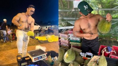 视频|​秀肌卖榴梿日入RM1500  肌肉男遭酸“这里不是泰国”