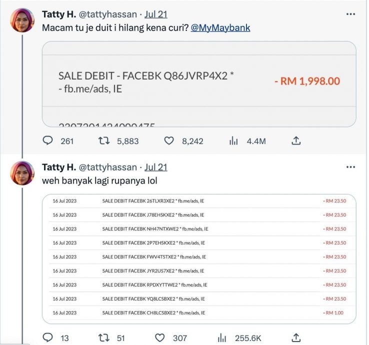 又因脸书广告被盗近RM2200！女子1天内获全额退款赞银行