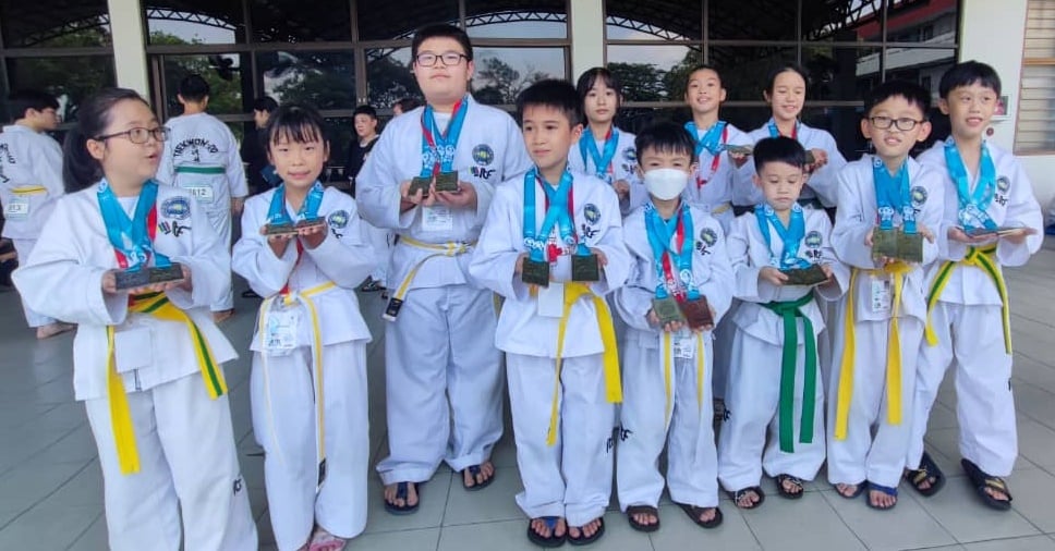 彬如港跆拳道学院13人参加槟城跆拳道邀请赛，获得8金2银3铜佳绩