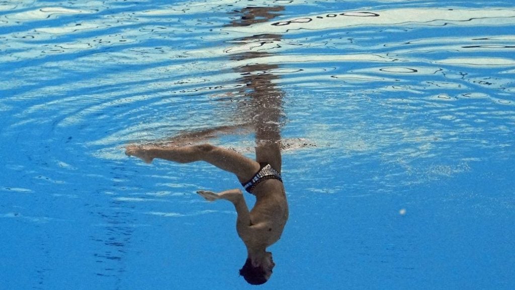 福冈世界水上运动锦标赛| 男个人自由自选韵律泳  博内为西班牙添金