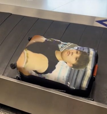 视频|男子特制行李箱不怕错领  网笑翻：独一无二！