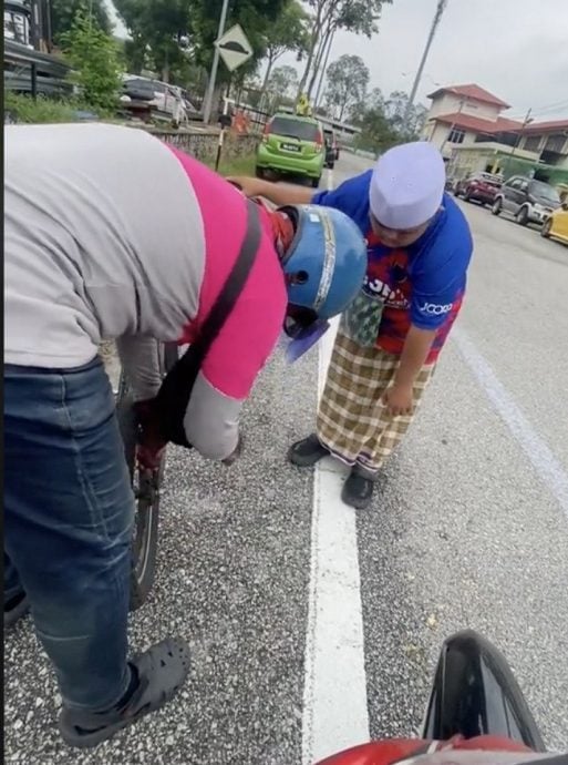  视频|送餐途中助残友修脚车 送餐员：没想到单日获RM50小费