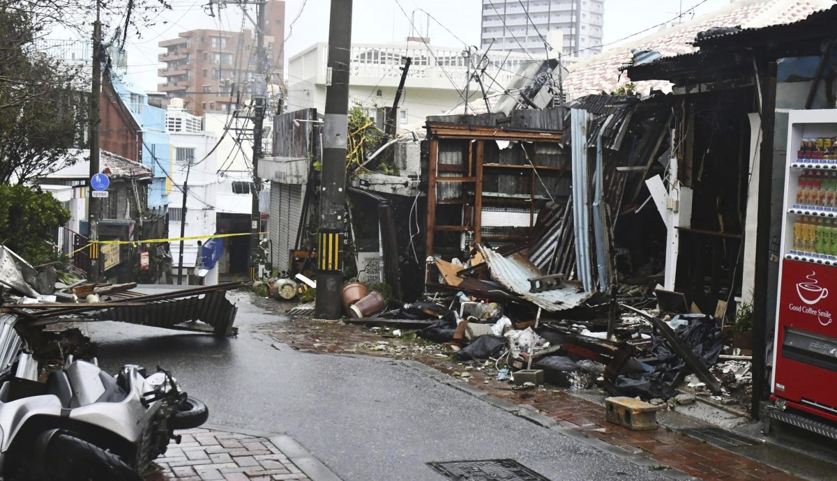 “卡努”袭冲绳增至两死58人伤