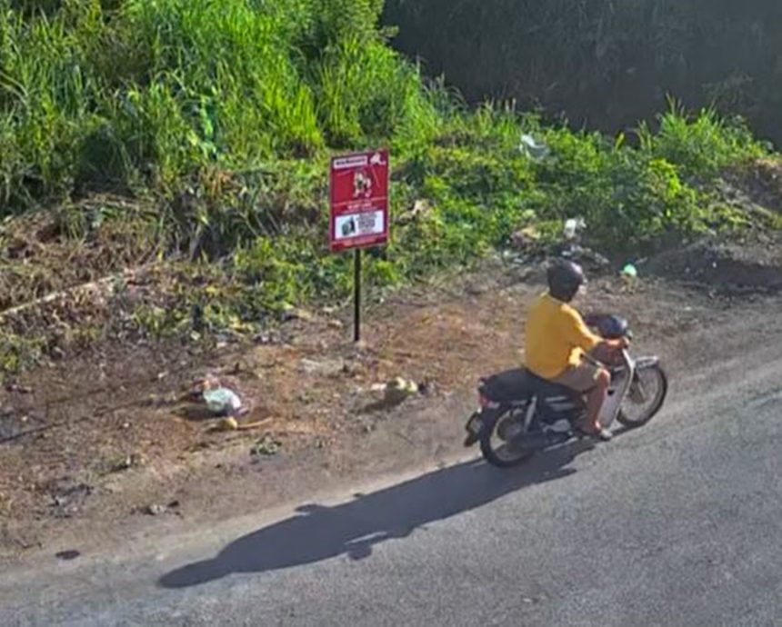 保阁亚三︱闭路电视安装一天 即录到垃圾虫丢垃圾