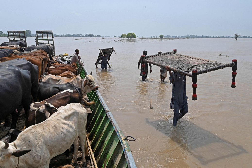 看世界)巴基斯坦受洪水侵袭 约有10万人撤离