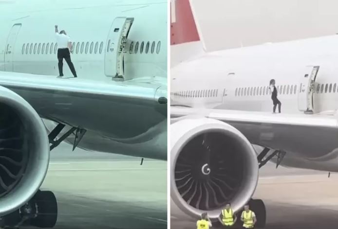 （视频）机组人员登机翼跳舞打卡 瑞航：无法容忍这种行为 
