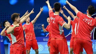 杭州亚运羽球男团赛 | 3比1逆转日本  中国连2届闯决赛