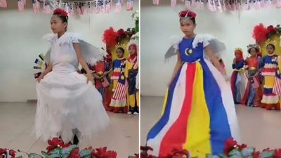 视频 | 女儿把妈妈创意穿上身  天使转身变爱国大使